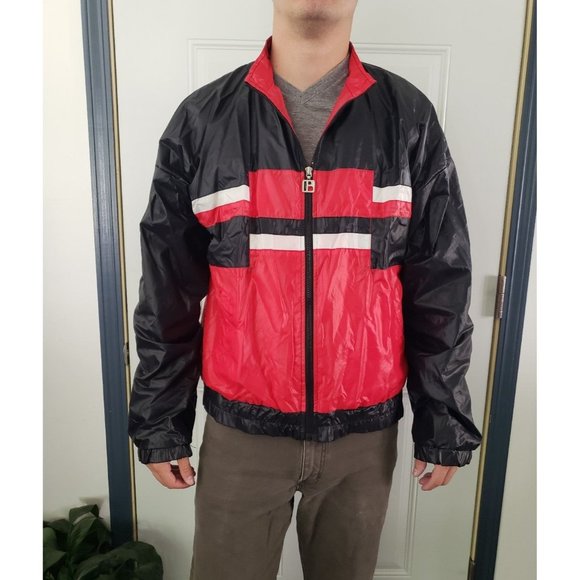 90s Red and Black‎ Windbreaker - Picture 1 of 4